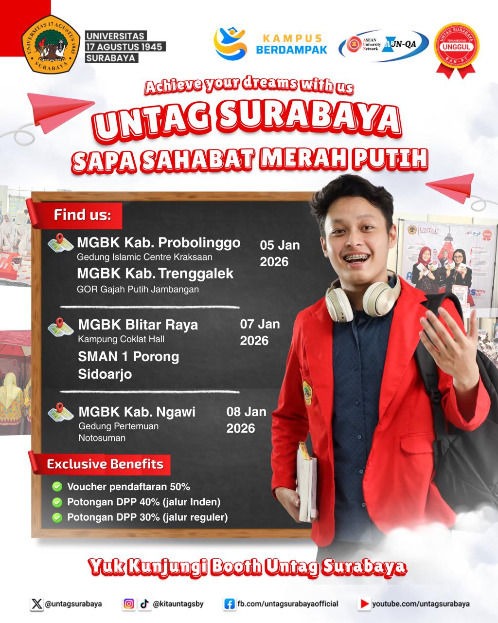 Untag Surabaya Sapa Mahasiswa Sahabat Merah Putih 