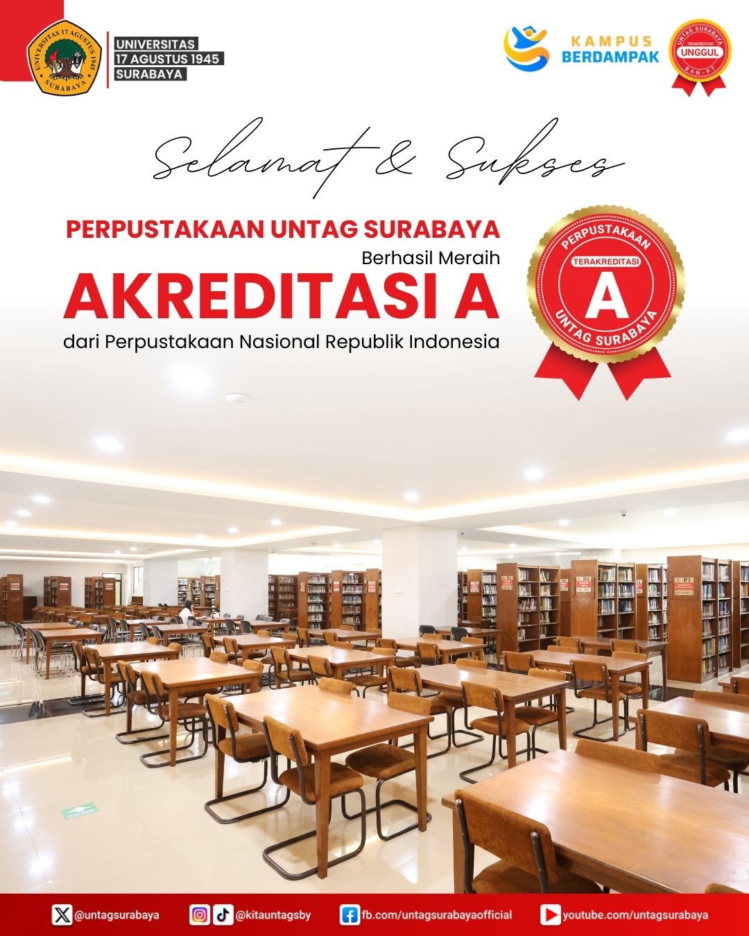 Selamat & Sukses Perpustakaan Untag Surabaya
