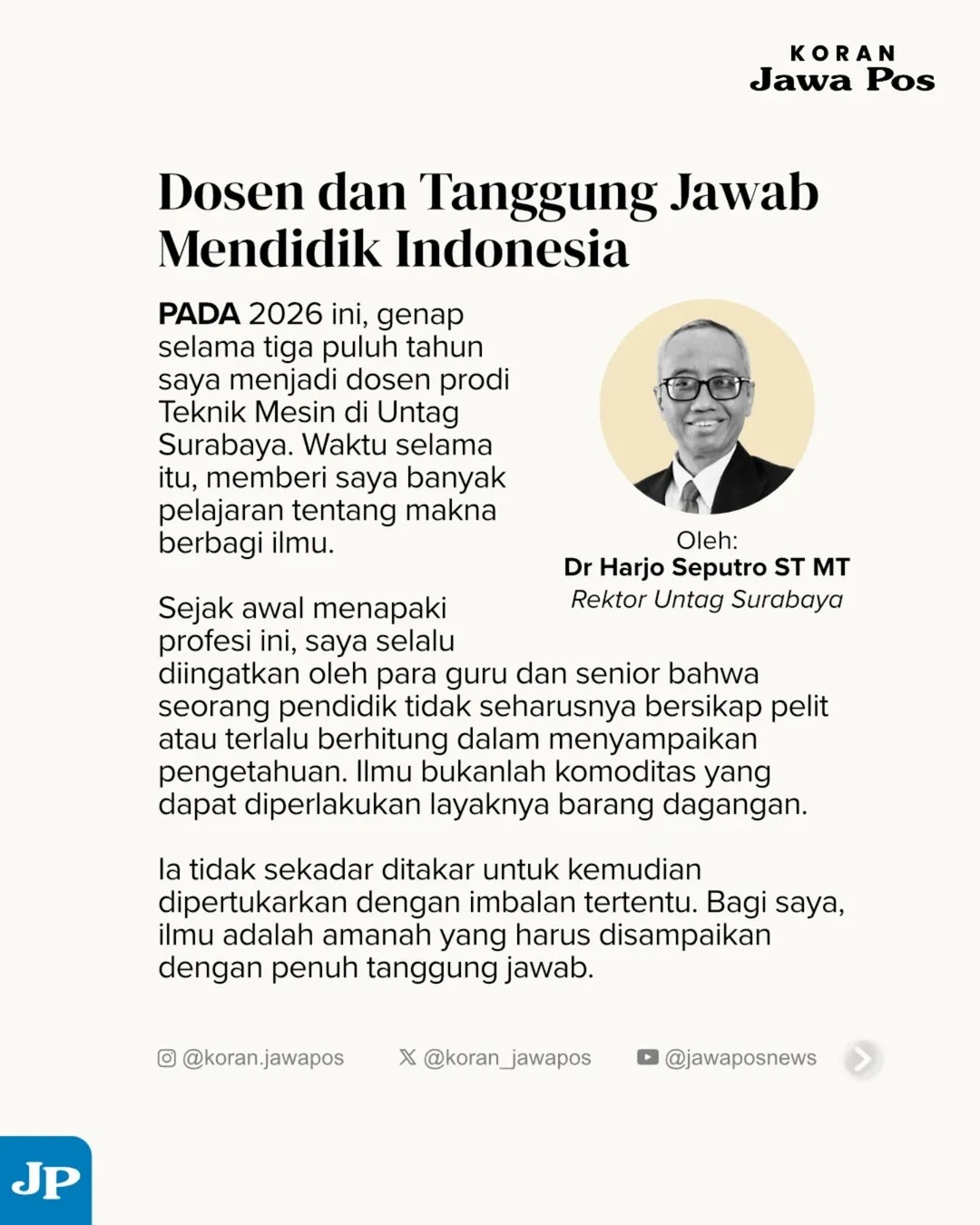 Dosen dan Tanggung Jawab Mendidik Indonesia (2026)