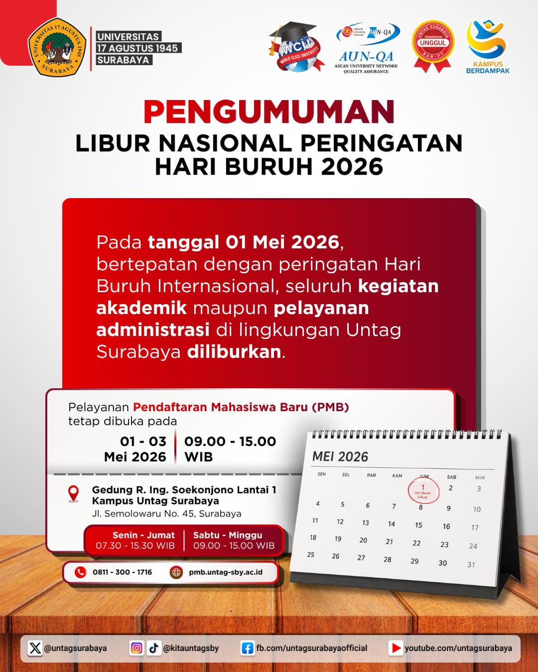 Pengumuman Libur Nasional Hari Buruh 2026