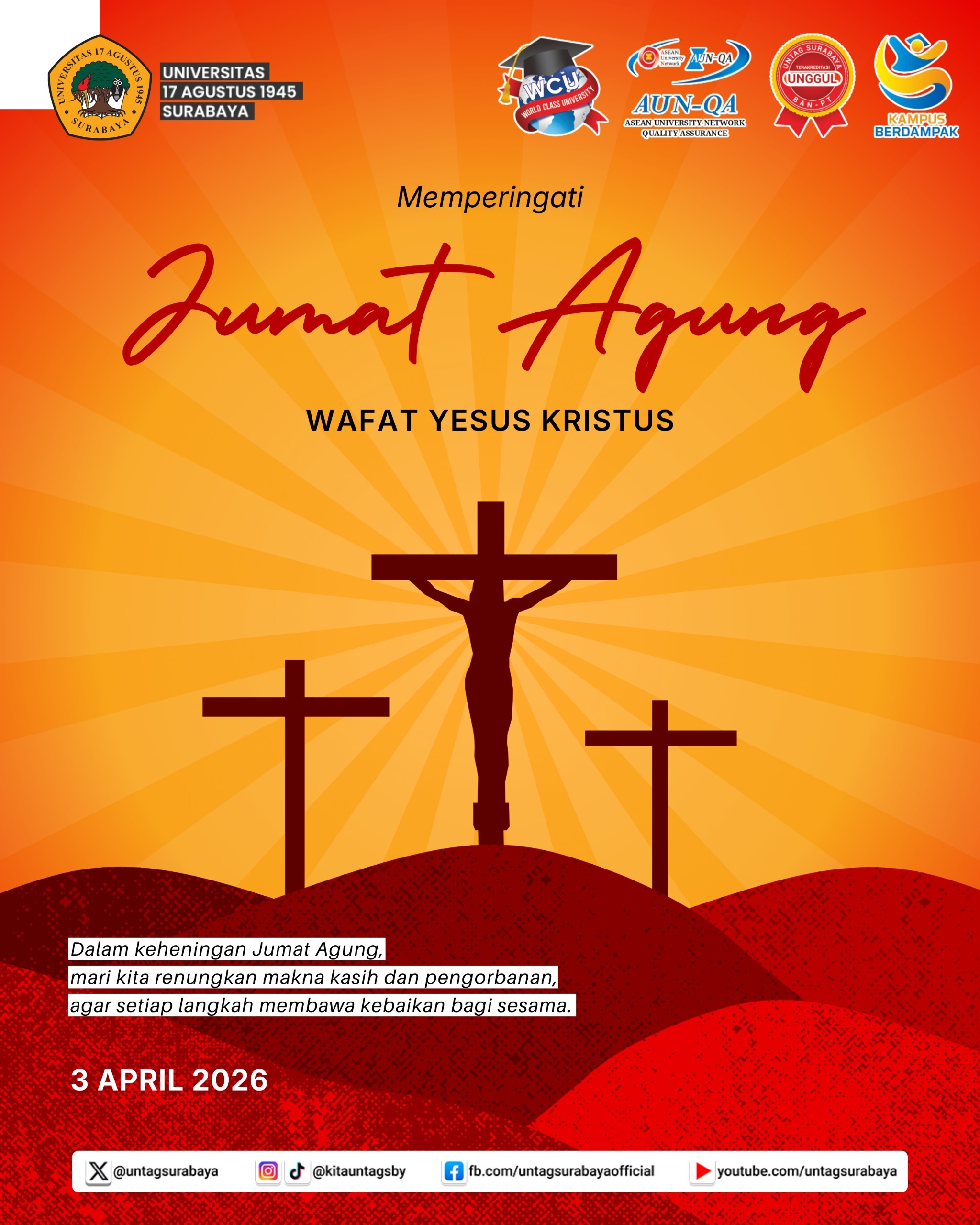 Memperingati jumat agung wafat yesus kristus