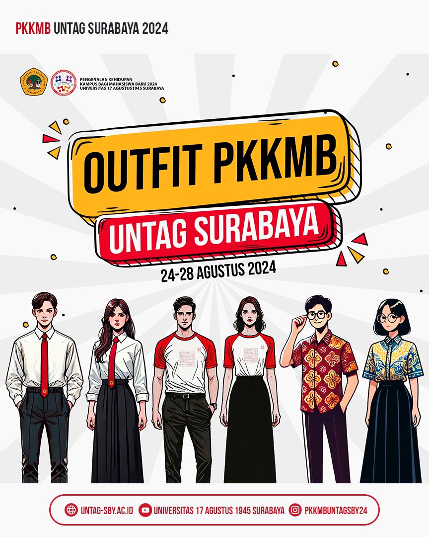 OUTFIT PKKMB UNTAG SURABAYA 24-28 Agustus 2024