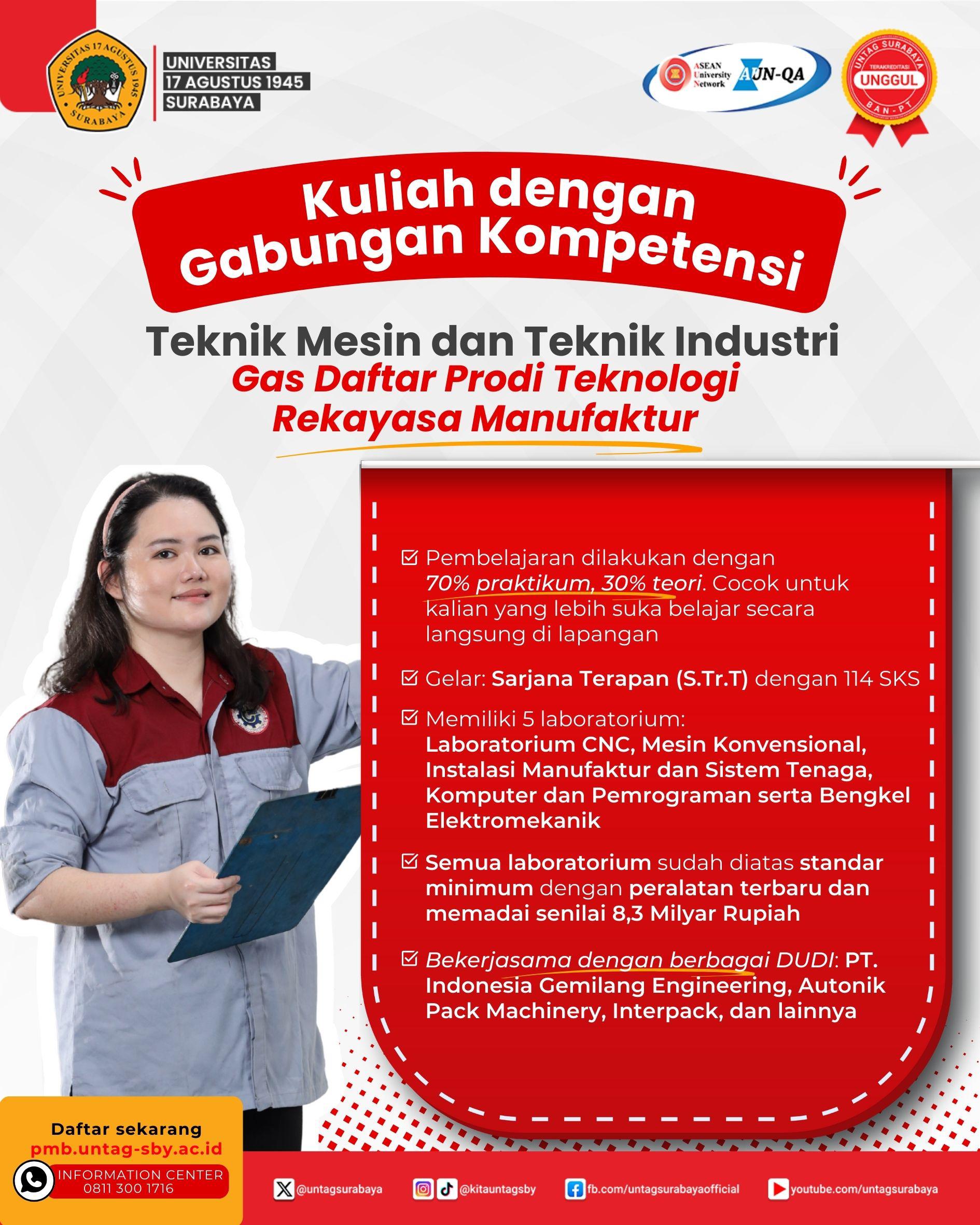 6 HARI LAGI GELOMBANG 1 PENDAFTARAN MAHASISWA BARU UNTAG SURABAYA DITUTUP!