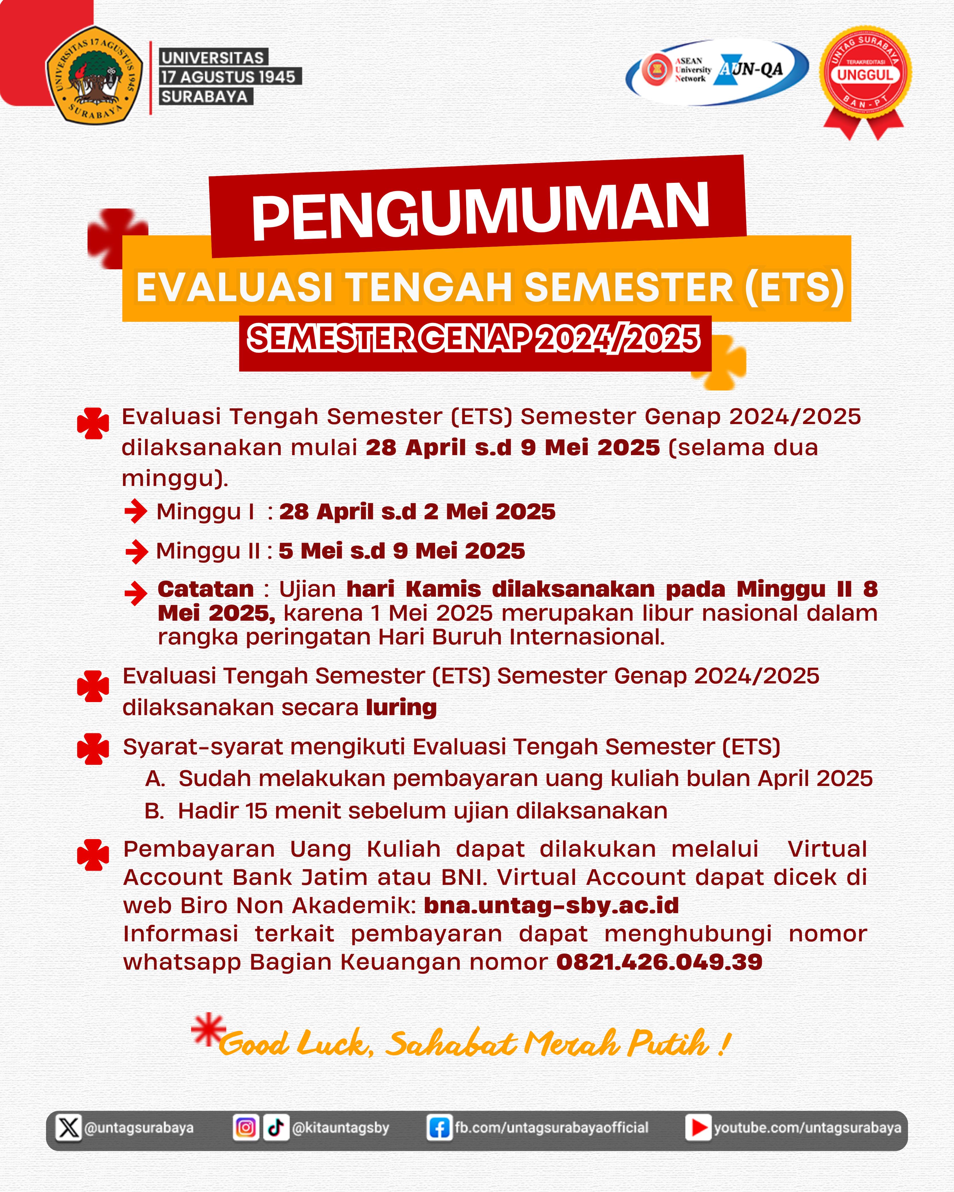 Evaluasi Tengah Semester (ETS) Semester Genap 2024/2025