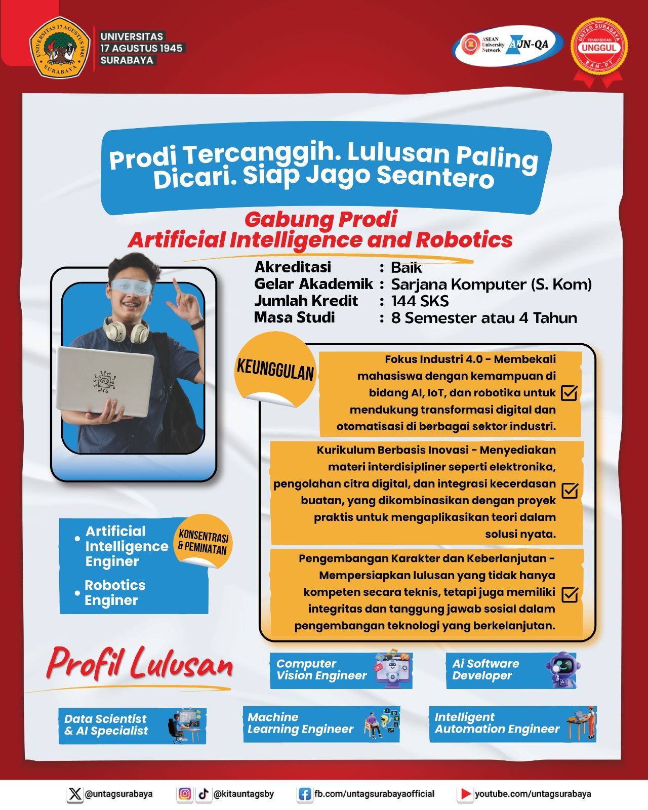 Prodi Tercanggih. Lulusan Paling Dicari. Siap Jago Seantero! 