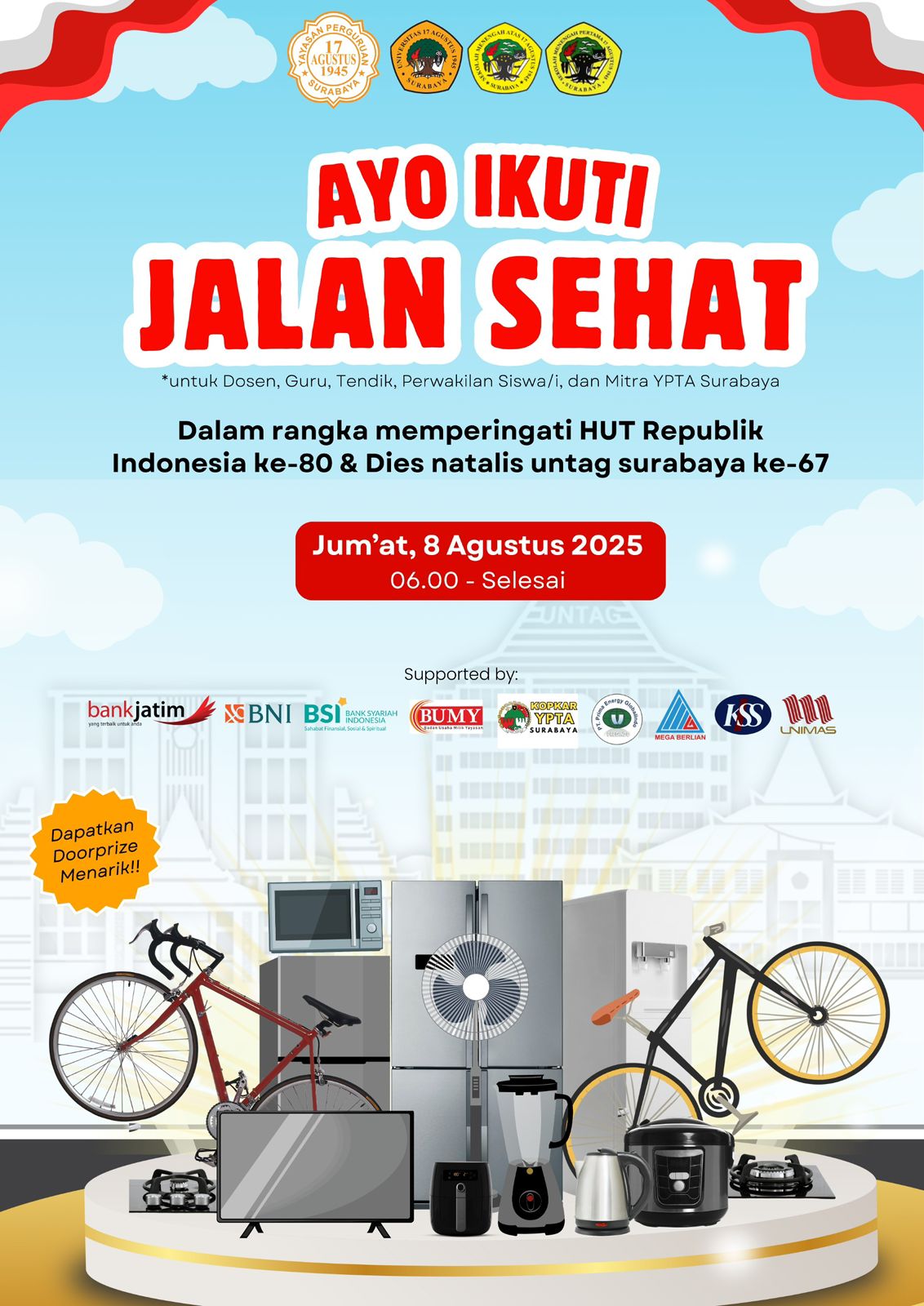 Ayo ikuti jalan sehat UNTAG SURABAYA